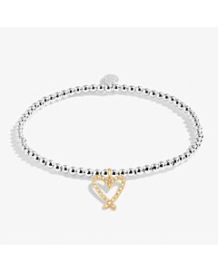 Joma Jewellery A Little 'Be Bold Be Brave Be Beautiful' Bracelet In Silver And Gold Plating